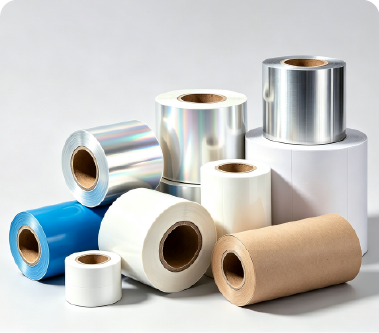 Paper, PP, PET, PVC, synthetic paper and thermal labelstock material portfolio